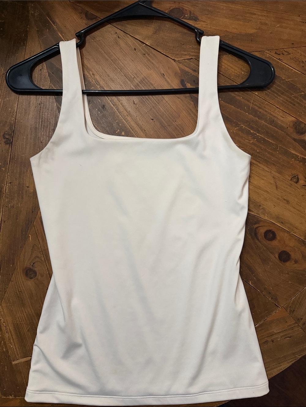 Nine West Classic Square-Neck Silky Tank Top in Cream
